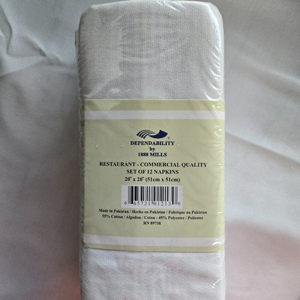 RESTAURANT - COMMERCIAL QUALITY SET OF 12 NAPKINS (NWT) - Picture 3 of 4